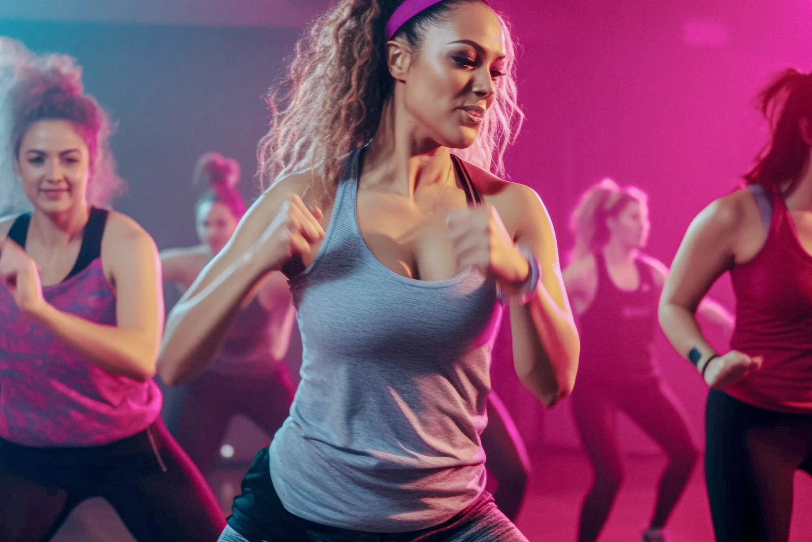 Zumba çalışmasından bir kare